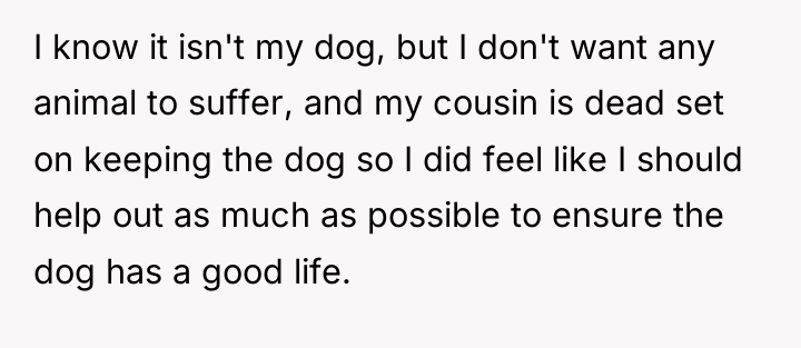 I know it isn't my dog, but I don't want...