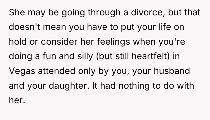 She may be going through a divorce, but that doesn't...