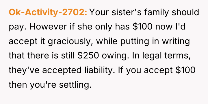 Ok-Activity-2702 Your sister's family should pay. However if she only...