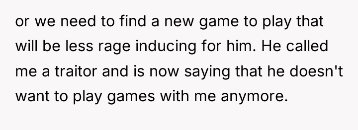 or we need to find a new game to play...
