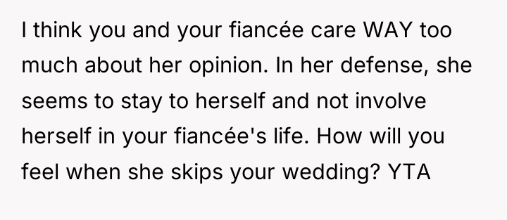 I think you and your fiancée care WAY too much...