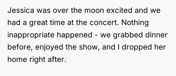 Jessica was over the moon excited and we had a...