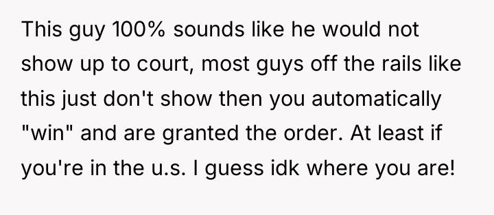This guy 100% sounds like he would not show up...