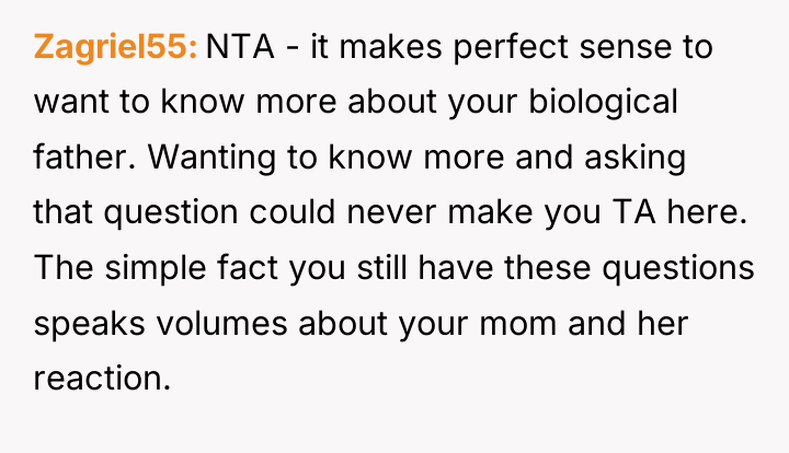 Zagriel55 NTA - it makes perfect sense to want to...