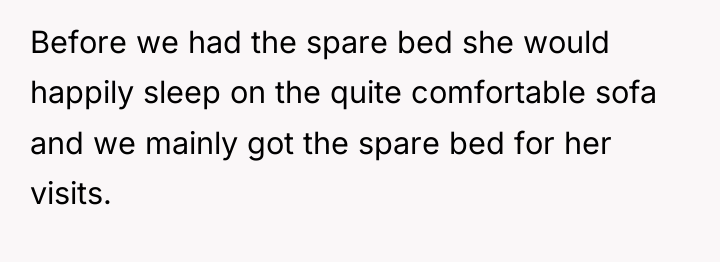 Before we had the spare bed she would happily sleep...
