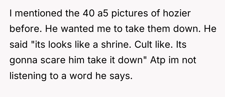 I mentioned the 40 a5 pictures of hozier before. He...