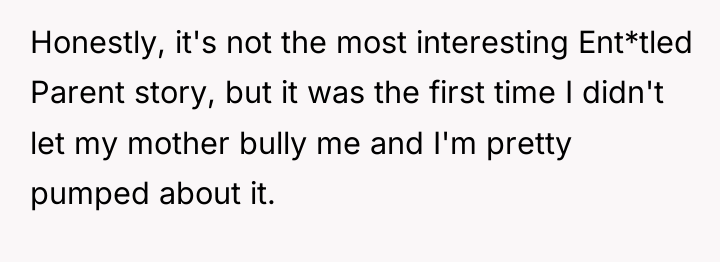 Honestly, it's not the most interesting Ent*tled Parent story, but...