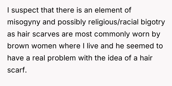 I suspect that there is an element of misogyny and...