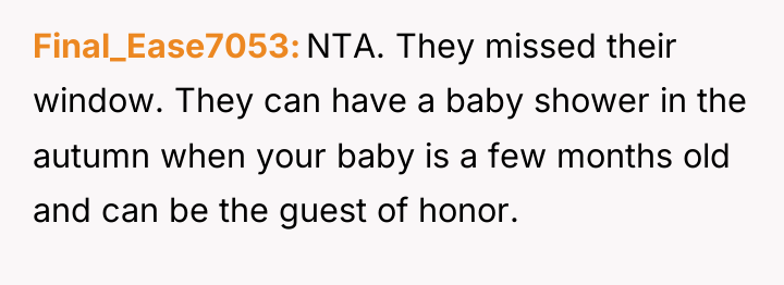 Final_Ease7053 NTA. They missed their window. They can have a...