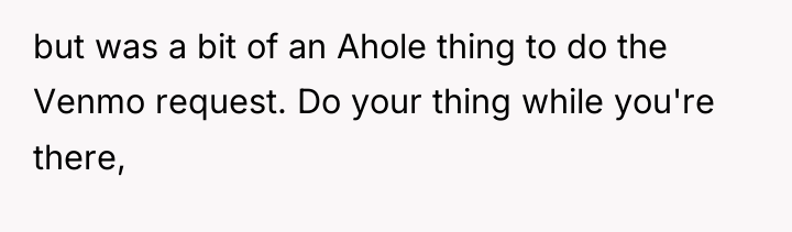 but was a bit of an Ahole thing to do...