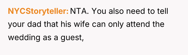 NYCStoryteller NTA. You also need to tell your dad that...