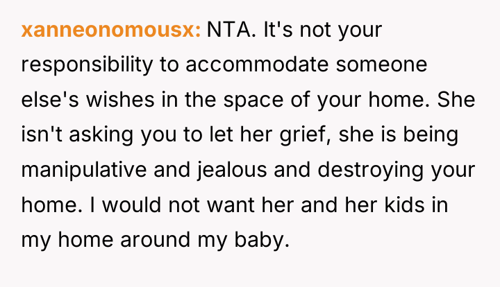 xanneonomousx NTA. It's not your responsibility to accommodate someone else's...
