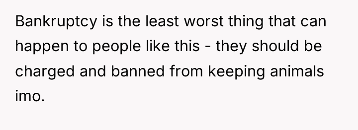 Bankruptcy is the least worst thing that can happen to...