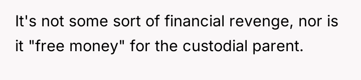 It's not some sort of financial revenge, nor is it...