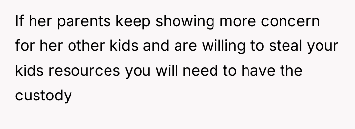 If her parents keep showing more concern for her other...
