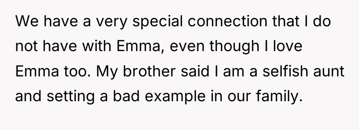 We have a very special connection that I do not...