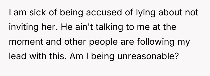 I am sick of being accused of lying about not...