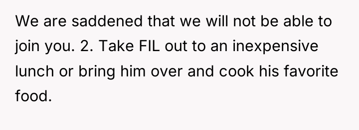 We are saddened that we will not be able to...