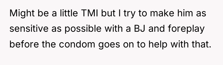 Might be a little TMI but I try to make...