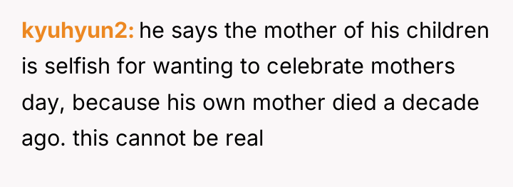 kyuhyun2 he says the mother of his children is selfish...