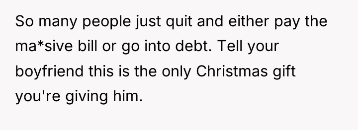 So many people just quit and either pay the ma*sive...