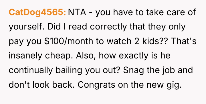 CatDog4565 NTA - you have to take care of yourself....
