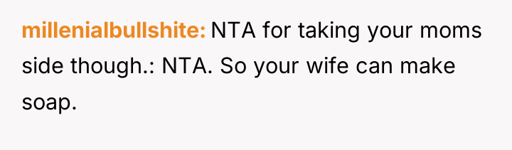 millenialbullshite NTA for taking your moms side though.: NTA. So...
