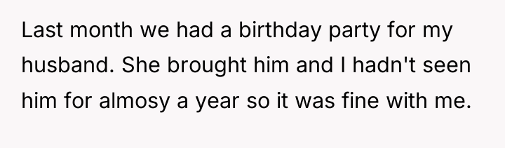 Last month we had a birthday party for my husband....
