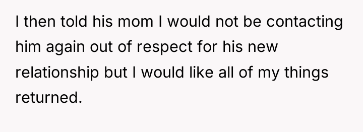 I then told his mom I would not be contacting...