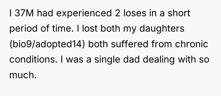 I 37M had experienced 2 loses in a short period...