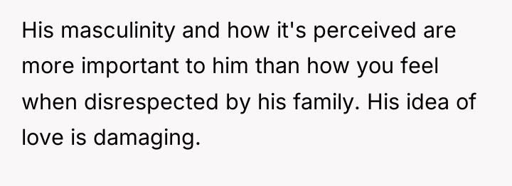 His masculinity and how it's perceived are more important to...