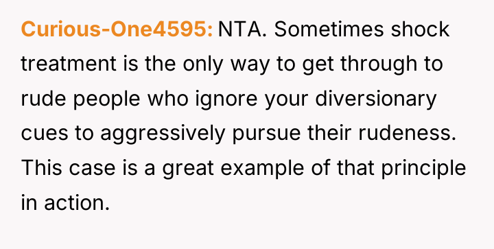 Curious-One4595 NTA. Sometimes shock treatment is the only way to...