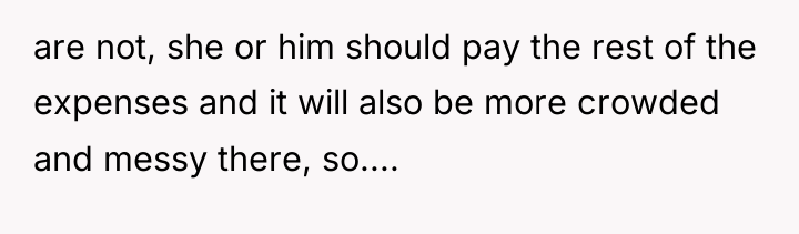 are not, she or him should pay the rest of...