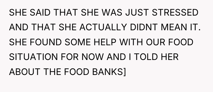 SHE SAID THAT SHE WAS JUST STRESSED AND THAT SHE...