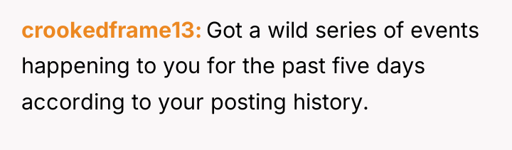crookedframe13 Got a wild series of events happening to you...
