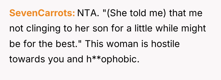 SevenCarrots NTA. "(She told me) that me not clinging to...