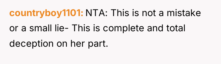 countryboy1101 NTA: This is not a mistake or a small...