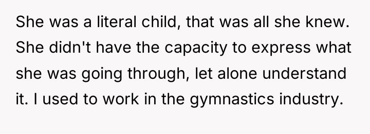 She was a literal child, that was all she knew....