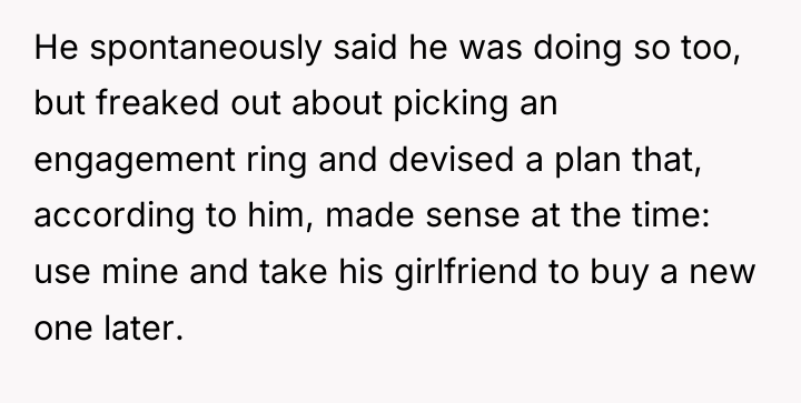 He spontaneously said he was doing so too, but freaked...