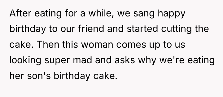 After eating for a while, we sang happy birthday to...