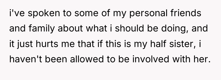 i've spoken to some of my personal friends and family...