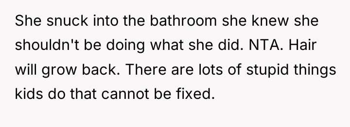 She snuck into the bathroom she knew she shouldn't be...