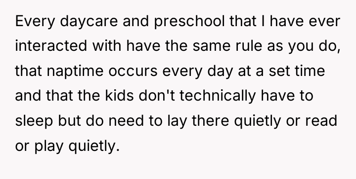 Every daycare and preschool that I have ever interacted with...