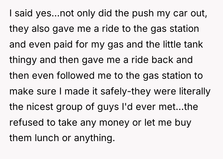 I said yes...not only did the push my car out,...