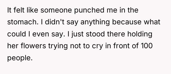 It felt like someone punched me in the stomach. I...