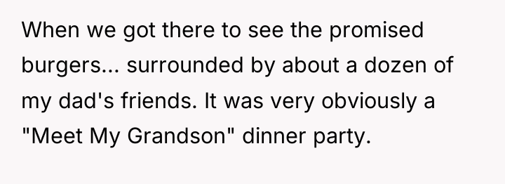 When we got there to see the promised burgers... surrounded...