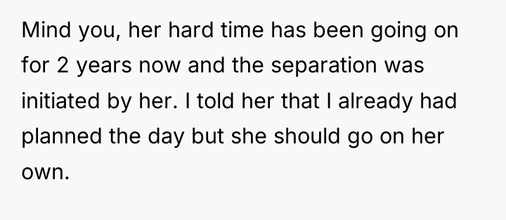 Mind you, her hard time has been going on for...