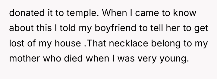 donated it to temple. When I came to know about...