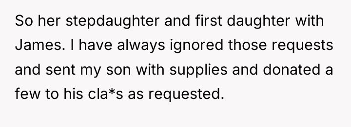 So her stepdaughter and first daughter with James. I have...