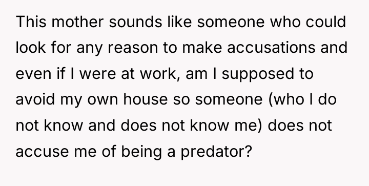 This mother sounds like someone who could look for any...